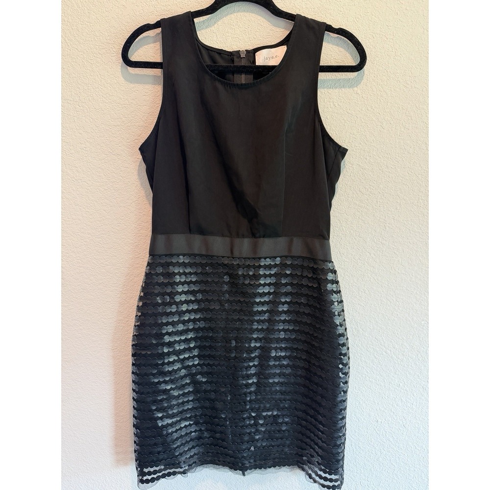 Jaye.e Black Short Dress Size M Sequins Little black Dress Travel Cocktail GNO